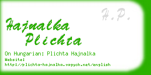 hajnalka plichta business card